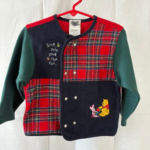 Disney Catalog Color Me Pooh Line Fleece Snap Front Lightweight Jacket 3T - Picture 1 of 6